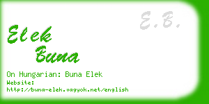 elek buna business card